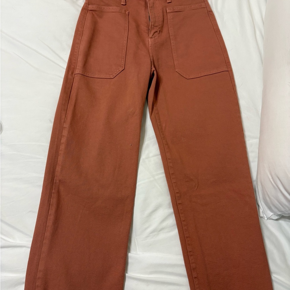 Just Black Wide Leg Jeans in Soft terracota